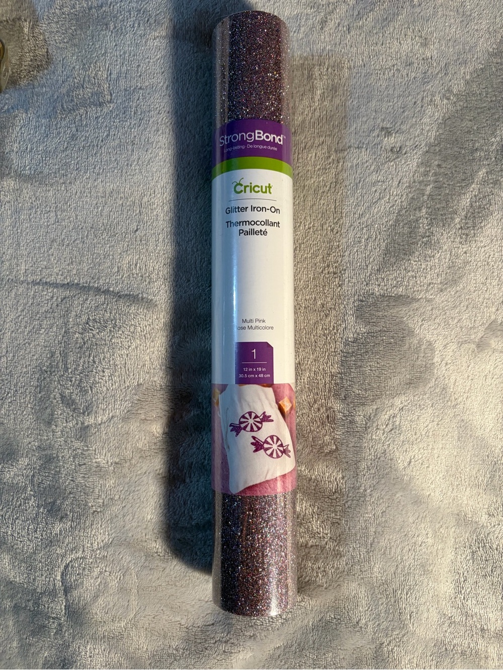 Cricut StrongBond Glitter Iron-On Roll - Pink Multicolor Sparkle